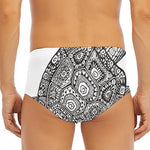 Zentangle Sea Turtle Print Men's Triangle Swim Briefs