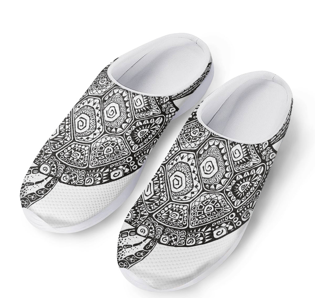 Zentangle Sea Turtle Print Mesh Casual Shoes