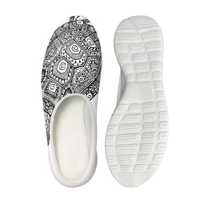 Zentangle Sea Turtle Print Mesh Casual Shoes