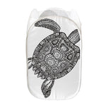 Zentangle Sea Turtle Print Mesh Laundry Hamper
