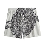 Zentangle Sea Turtle Print Mesh Shorts