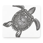Zentangle Sea Turtle Print Mouse Pad