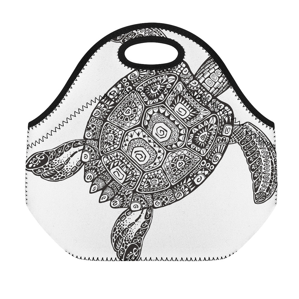 Zentangle Sea Turtle Print Neoprene Lunch Bag