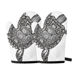 Zentangle Sea Turtle Print Oven Mitts