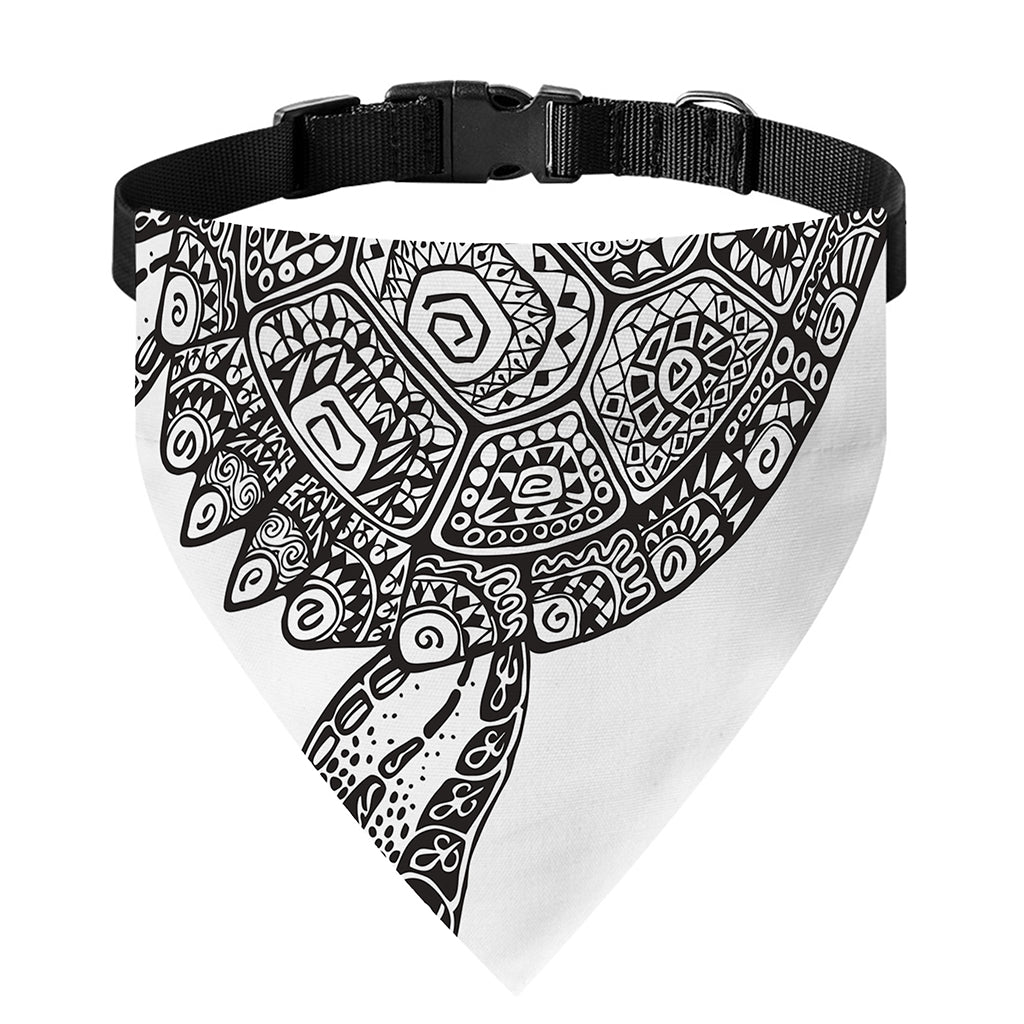 Zentangle Sea Turtle Print Over The Collar Dog Bandana