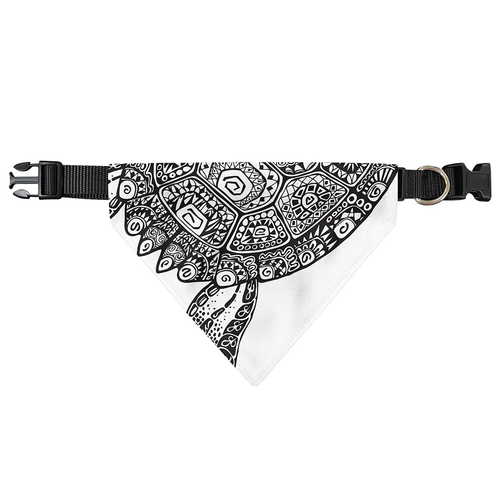 Zentangle Sea Turtle Print Over The Collar Dog Bandana
