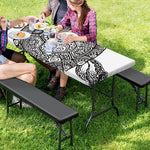 Zentangle Sea Turtle Print Picnic Table Cover