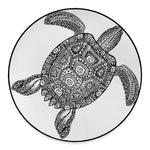 Zentangle Sea Turtle Print Round Floor Mat