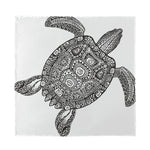Zentangle Sea Turtle Print Silk Bandana