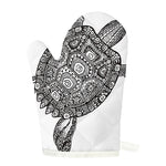 Zentangle Sea Turtle Print Single Oven Mitt