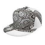 Zentangle Sea Turtle Print Snapback Cap