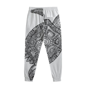 Zentangle Sea Turtle Print Sweatpants