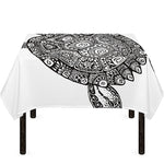 Zentangle Sea Turtle Print Tablecloth
