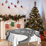 Zentangle Sea Turtle Print Tablecloth