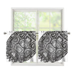 Zentangle Sea Turtle Print Tier Curtains