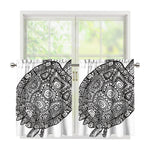 Zentangle Sea Turtle Print Tier Curtains