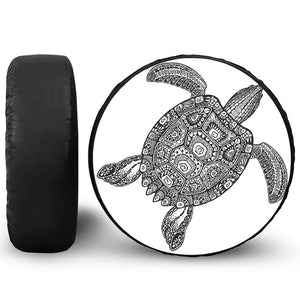 Zentangle Sea Turtle Print Tire Cover