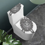 Zentangle Sea Turtle Print Toilet Lid And Tank Cover Set