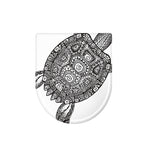 Zentangle Sea Turtle Print Toilet Lid Cover