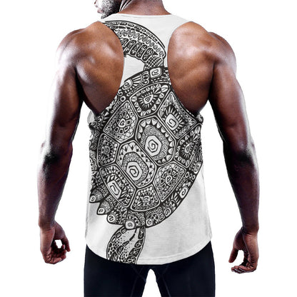 Zentangle Sea Turtle Print Training Tank Top