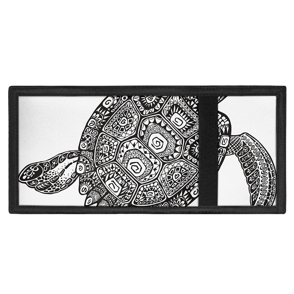 Zentangle Sea Turtle Print Trifold Wallet