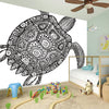 Zentangle Sea Turtle Print Wall Sticker