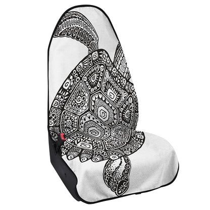 Zentangle Sea Turtle Print Waterproof Car Seat Cover