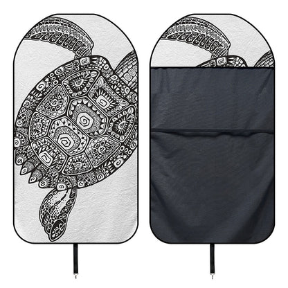 Zentangle Sea Turtle Print Waterproof Car Seat Cover