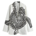 Zentangle Sea Turtle Print Women's Blazer