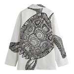 Zentangle Sea Turtle Print Women's Blazer