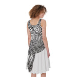 Zentangle Sea Turtle Print Women's Sleeveless Dress