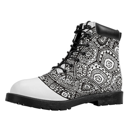 Zentangle Sea Turtle Print Work Boots
