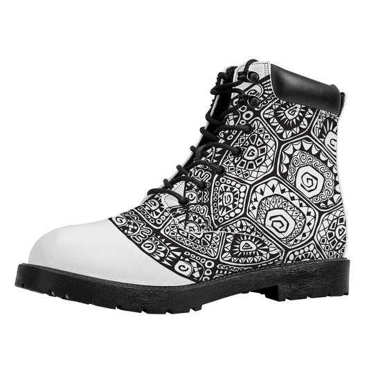 Zentangle Sea Turtle Print Work Boots