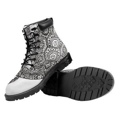 Zentangle Sea Turtle Print Work Boots
