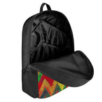 Zig Zag Reggae Pattern Print 17 Inch Backpack