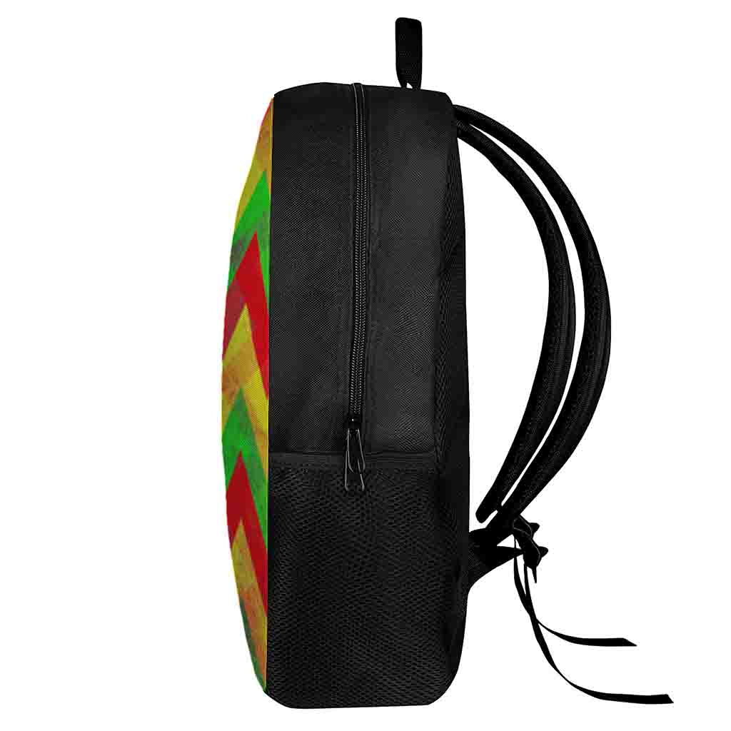 Zig Zag Reggae Pattern Print 17 Inch Backpack