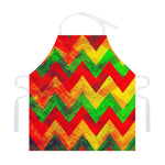 Zig Zag Reggae Pattern Print Adjustable Apron