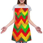 Zig Zag Reggae Pattern Print Adjustable Apron