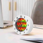 Zig Zag Reggae Pattern Print Alarm Clock