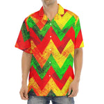 Zig Zag Reggae Pattern Print Aloha Shirt