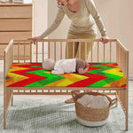 Zig Zag Reggae Pattern Print Baby Crib Sheet