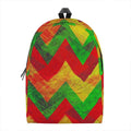 Zig Zag Reggae Pattern Print School Backpack