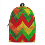Zig Zag Reggae Pattern Print Backpack