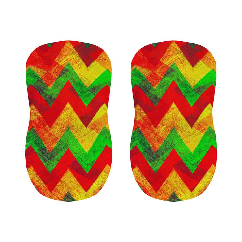 Zig Zag Reggae Pattern Print Bar Stool Covers