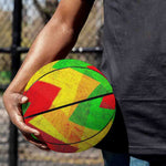 Zig Zag Reggae Pattern Print Basketball