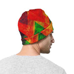 Zig Zag Reggae Pattern Print Beanie