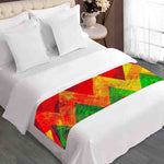 Zig Zag Reggae Pattern Print Bed Runner