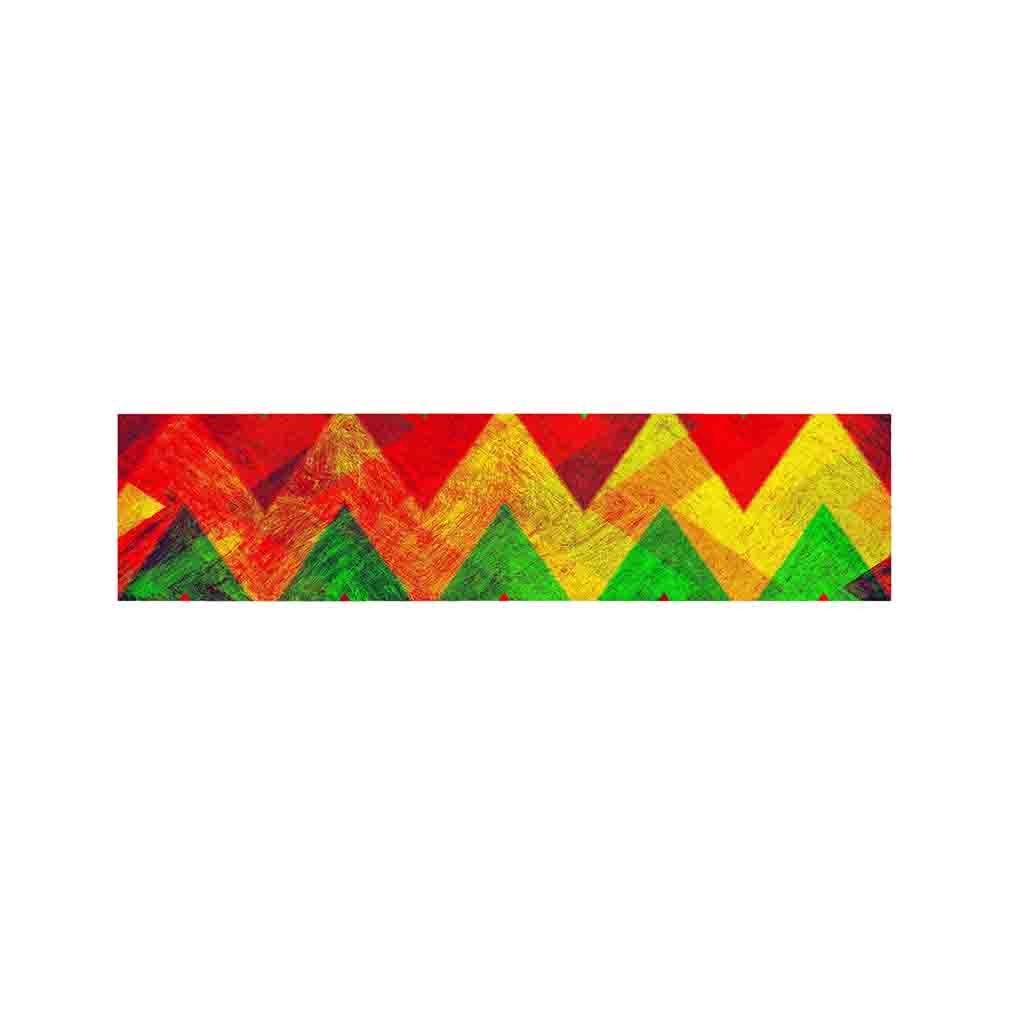 Zig Zag Reggae Pattern Print Bed Runner
