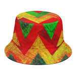 Zig Zag Reggae Pattern Print Bucket Hat
