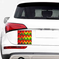 Zig Zag Reggae Pattern Print Car Sticker